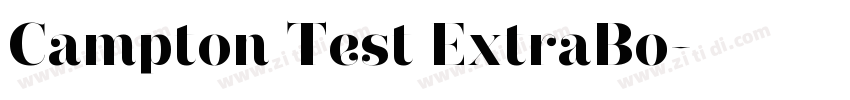 Campton Test ExtraBo字体转换